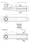 Preview: 50 mm Heavy duty drawbar eye to weld in tow bars 90 x 75 mm H-profile - JECO